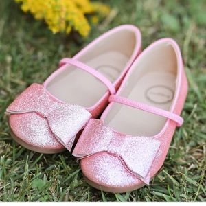 SweetHoney pink glitter ballet slipper Mary Janes